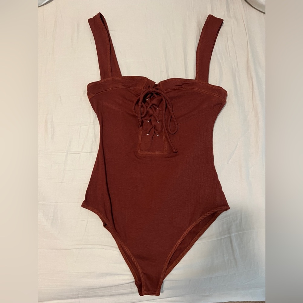 Shop Luna b: Knit lace up body suit